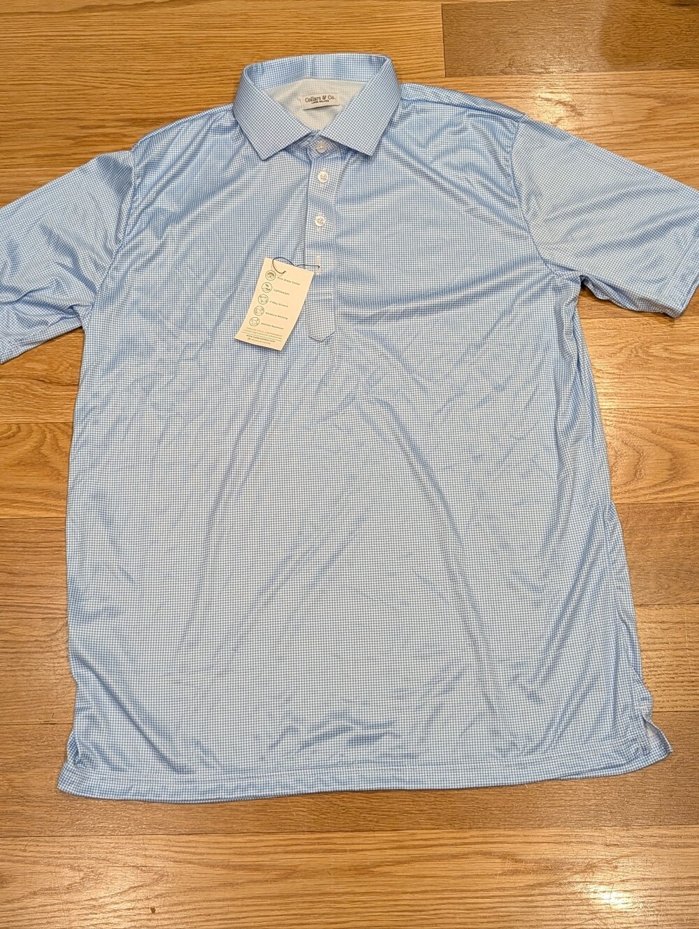 Collars & Co Relaxed Fit Performance Dress Collar Polo Large NWT